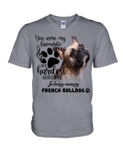 French Bulldog-02-CS1389-My Hardest V-Neck T-Shirt tile