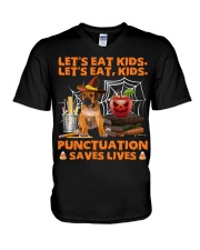 Rhodesian Ridgeback-CS3763-Let's Eat Kids V-Neck T-Shirt tile
