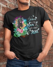 Curly Coated Retriever-CS3637-Jesus Is My Rock Classic T-Shirt apparel-classic-tshirt-lifestyle-26