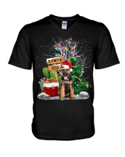 German Shepherd -CS3743-Santa Stop Here V-Neck T-Shirt tile
