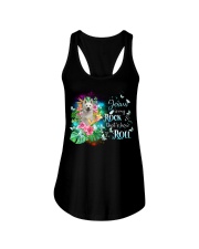 Berger Blanc Suisse-CS3637-Jesus Is My Rock Ladies Flowy Tank tile