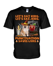 Shiba Inu-CS3763-Let's Eat Kids V-Neck T-Shirt tile