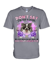 German Spitz-CS4086-Don't Say-V2 V-Neck T-Shirt tile