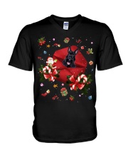 Scottish Terrier-CS3732-Christmas Letter V-Neck T-Shirt tile