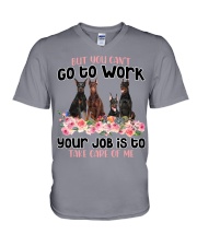 Doberman-CS882-Take Care Of Me V-Neck T-Shirt tile