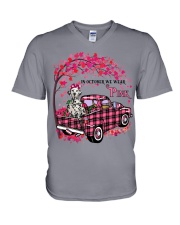 Dalmatian-CS3049-In October V-Neck T-Shirt tile