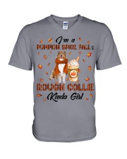 Rough Collie-CS3129-Pumpkin Spice V-Neck T-Shirt tile