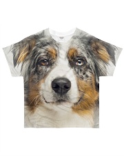 Australian Shepherd-Face and Hair All-over T-Shirt front