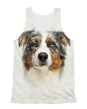 Australian Shepherd-Face and Hair All-over Unisex Tank thumbnail
