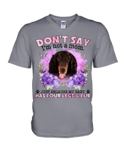 Gordon Setter-CS4086-Don't Say-V2 V-Neck T-Shirt tile