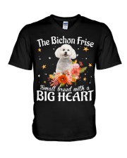 The Bichon Frise-DN2079-A Big Heart V-Neck T-Shirt tile