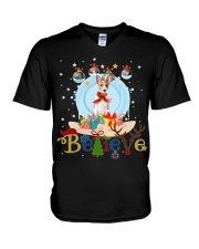Basenji-CS4082-Believe-V2 V-Neck T-Shirt tile