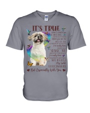 Shih Tzu-CS3162-It's True-V2 V-Neck T-Shirt tile