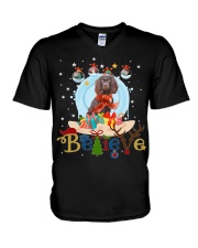 Boykin Spaniel-CS4082-Believe-V2 V-Neck T-Shirt tile