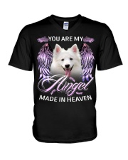 American Eskimo-02-NT762-You Are My Angel V-Neck T-Shirt tile
