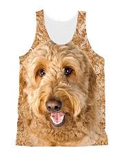 Goldendoodle-Face and Hair All-over Unisex Tank thumbnail