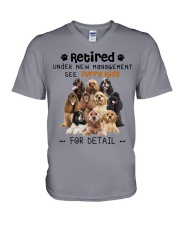 AmericanCockerSpaniel-CS2884-Retired V-Neck T-Shirt tile