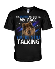 Eurasier-CS3069-Still Talking V-Neck T-Shirt tile