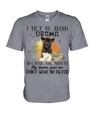 Akita-CS3267-I Try To Avoid V-Neck T-Shirt tile