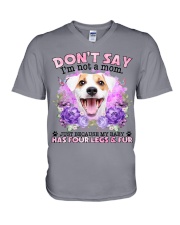 Parson Russell Terrier-CS4086-Don't Say-V2 V-Neck T-Shirt tile