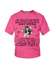 Husky-CS3017-Happy Place Youth T-Shirt tile