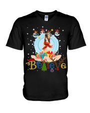 AfghanHound-CS4082-Believe-V2 V-Neck T-Shirt tile