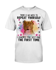 American Pit Bull Terrier-CS3626-Repeat Yourself Classic T-Shirt front