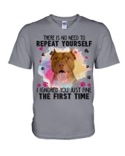American Pit Bull Terrier-CS3626-Repeat Yourself V-Neck T-Shirt tile