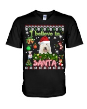 Old English Sheepdog-DN2343-Believe In Santa V-Neck T-Shirt tile