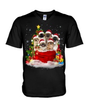 Pekingese-Christmas-V12 V-Neck T-Shirt tile
