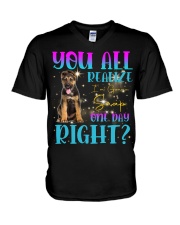 German Shepherd-CS3710-You All Realize V-Neck T-Shirt tile