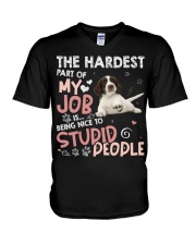 English Springer Spaniel-CS3135-The Hardest V-Neck T-Shirt tile