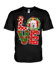 Berger Blanc Suisse-CS4089-Love Christmas-V3 V-Neck T-Shirt tile