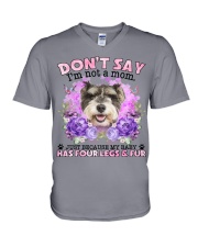 Miniature Schnauzer-CS4086-Don't Say-V2 V-Neck T-Shirt tile