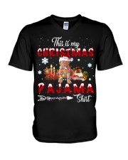 Dogue de Bordeaux-CS3657-My Christmas V-Neck T-Shirt tile