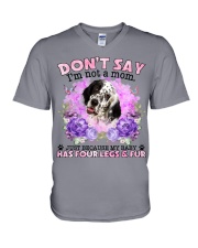 English Setter-CS4086-Don't Say-V2 V-Neck T-Shirt tile
