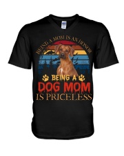Rhodesian Ridgeback-CS3248-Is Priceless-V2 V-Neck T-Shirt tile
