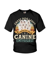 Samoyed-CS2593-Crazy Dog Lady Youth T-Shirt tile