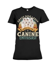 Samoyed-CS2593-Crazy Dog Lady Premium Fit Ladies Tee tile
