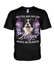 Border Collie-NT762-You Are My Angel V-Neck T-Shirt tile