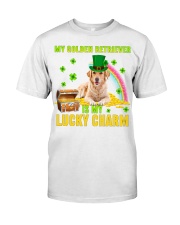 Golden Retriever-CS4143-Lucky Charm-V2 Classic T-Shirt front