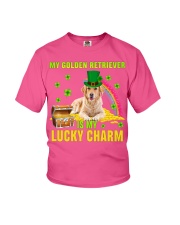 Golden Retriever-CS4143-Lucky Charm-V2 Youth T-Shirt tile
