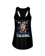 Airedale Terrier-CS3069-Still Talking Ladies Flowy Tank tile