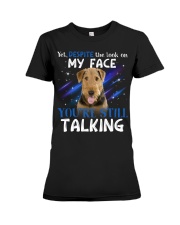 Airedale Terrier-CS3069-Still Talking Premium Fit Ladies Tee tile