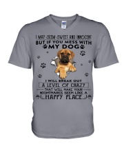 Bull Mastiff-CS3017-Happy Place V-Neck T-Shirt tile