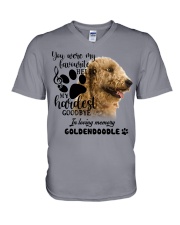Goldendoodle-CS1389-My Hardest V-Neck T-Shirt tile