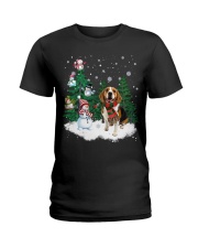 Beagle-CS4017-Christmas Dog-V15 Ladies T-Shirt tile