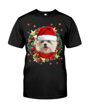 Maltese-Head-CS3788-Christmas-V10 Classic T-Shirt front