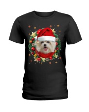 Maltese-Head-CS3788-Christmas-V10 Ladies T-Shirt tile