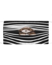 Lhasa Apso Stripes FM Cloth face mask front